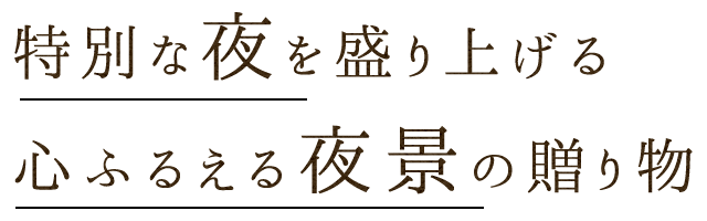 心ふるえる夜景の贈り物